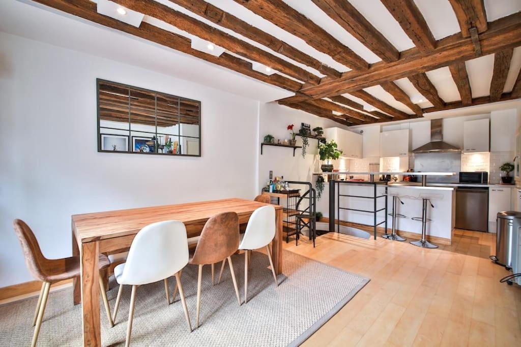 Typical Parisian Duplex#4Pers#Le Marais Leilighet Eksteriør bilde